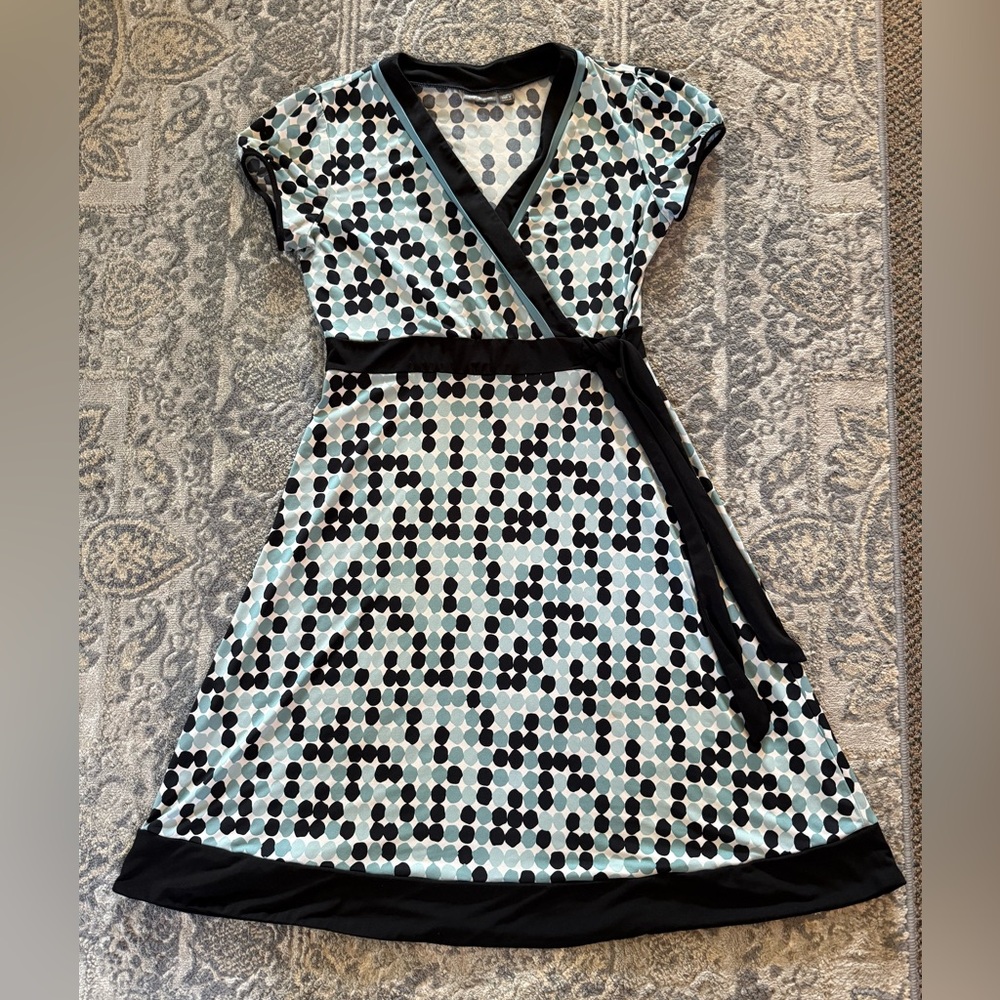 Petite Apt. 9 Black and White A-Line Knee Length Dress